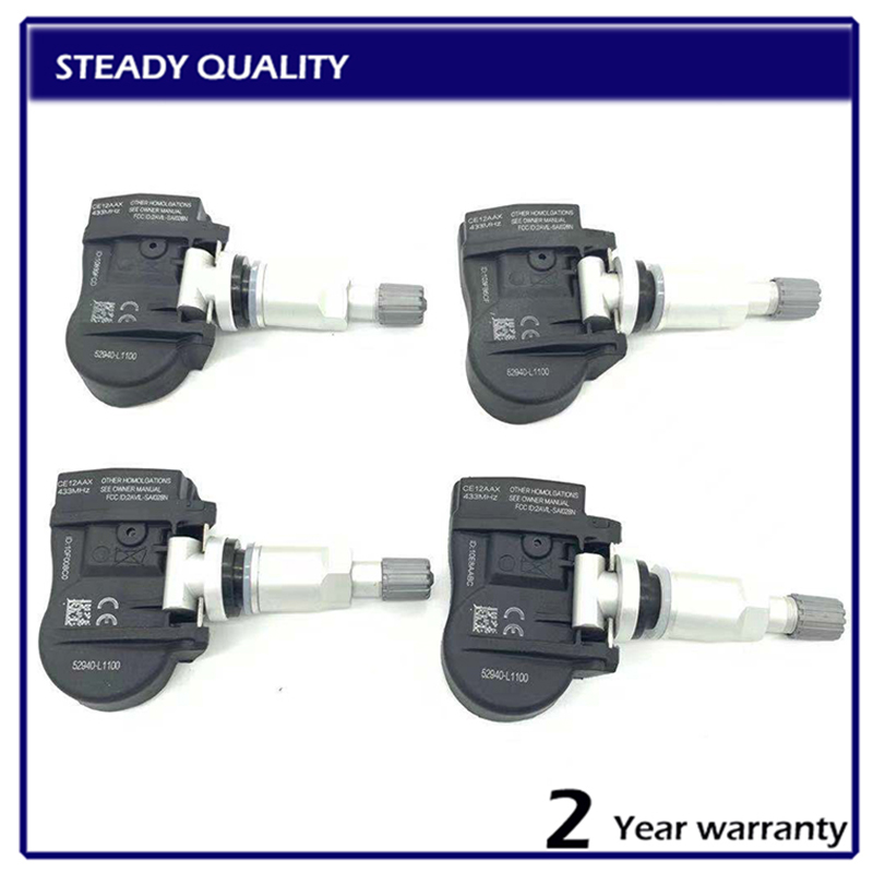 4pcs Ÿ̾ з  TPMS Ÿ̾ з ͸ 433MHz  佺 -ҳŸ 2019-2020 52940L1100 52940-L1100